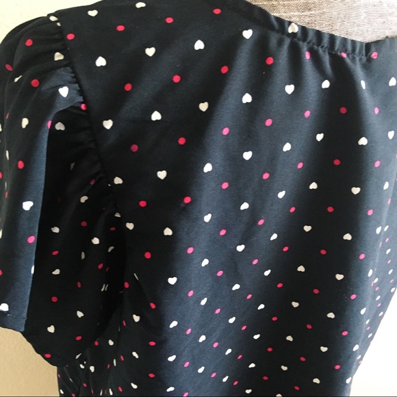 Rumor has it! Heart Print Blouse Shirt - Picture 4 of 4